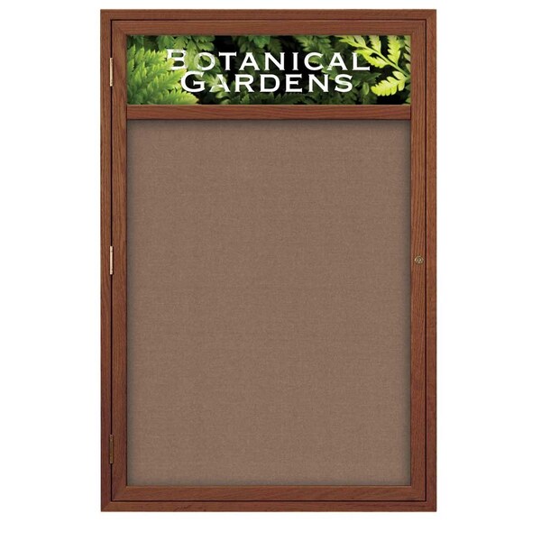 Sliding Glass Door Radius Letterboard, Hdr, 96"x48", Black/Blue